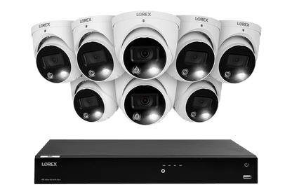 Lorex Fusion Series 4K 16 Camera Capable (Wired or Fusion Wi-Fi) 4TB Wired NVR System with H13 IP Dome Cameras