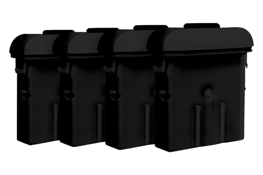 High-Capacity 4 Cell Battery Pack for LWB3900 Wire-Free Cameras (Black - 4-pack)
