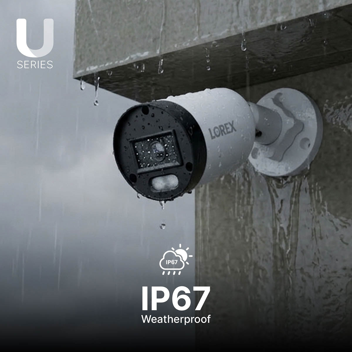 Lorex Connect U3 2K+ PoE Bullet Camera with Red & Blue Deterrence Lights