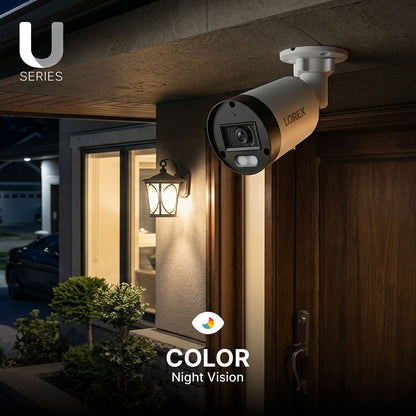 Lorex Connect U3 2K+ PoE Bullet Camera with Red & Blue Deterrence Lights