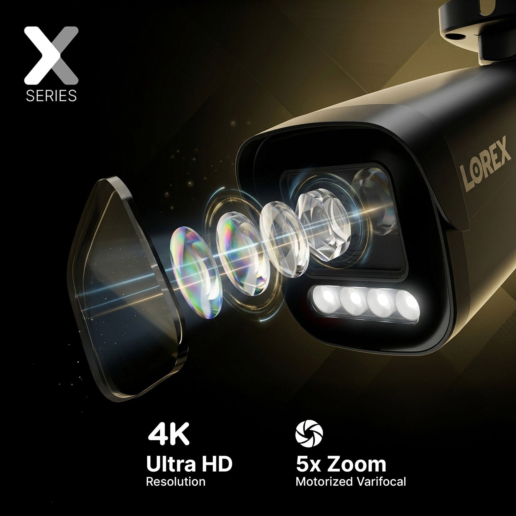 Lorex Connect X Series 4K 16-Channel Wired NVR System with X3 Bullet Security Cameras - 4TB