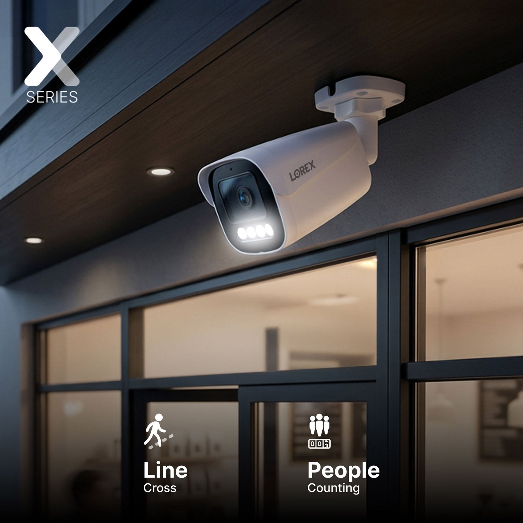 Lorex Connect X Series 4K 16-Channel Wired NVR System with X3 Bullet Security Cameras - 4TB