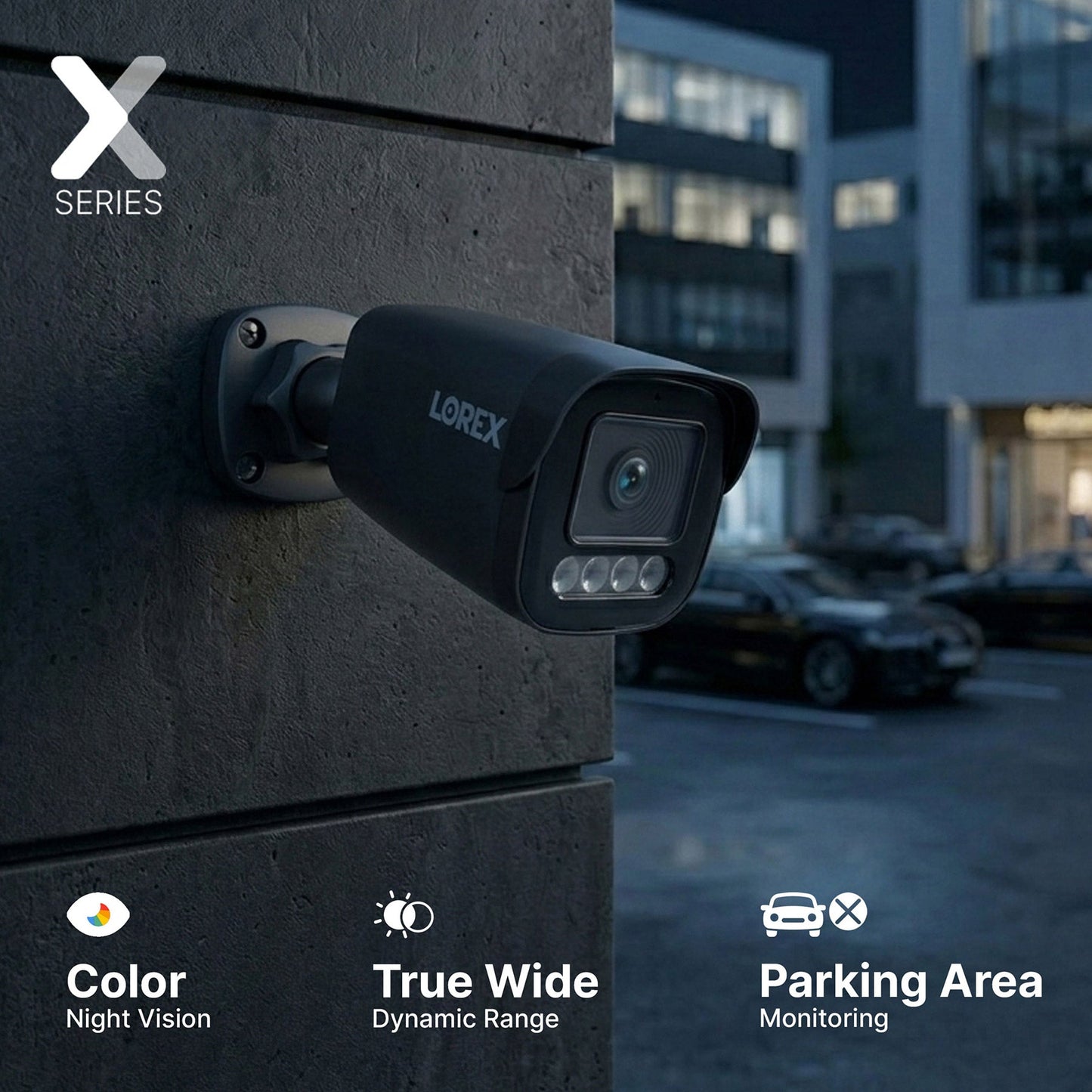 Lorex Connect X Series 4K 16-Channel Wired NVR System with X3 Bullet Security Cameras - 4TB
