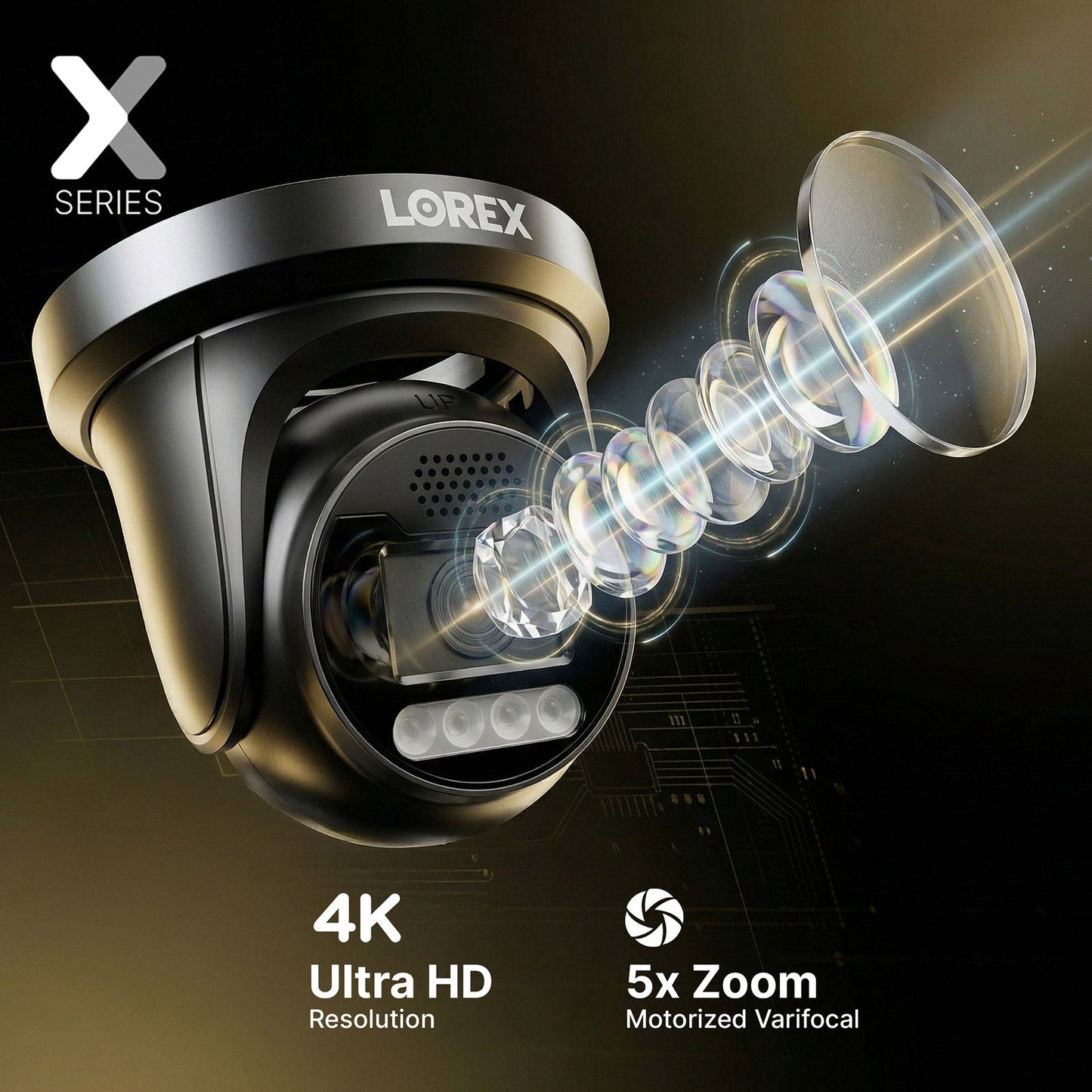 Lorex Connect X Series 4K 16-Channel Wired NVR System with X3 Turret Security Cameras - 4TB