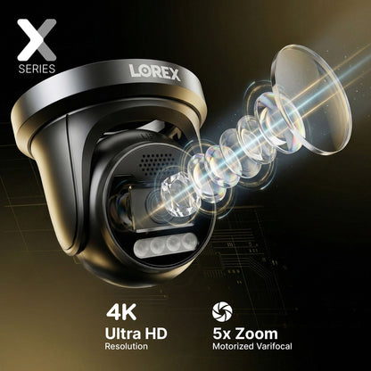 Lorex Connect X Series 4K 16-Channel Wired NVR System with X3 Turret Security Cameras - 4TB