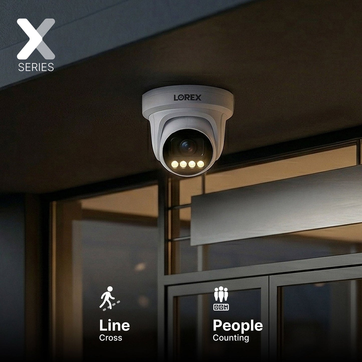 Lorex Connect X Series 4K 16-Channel Wired NVR System with X3 Turret Security Cameras - 4TB