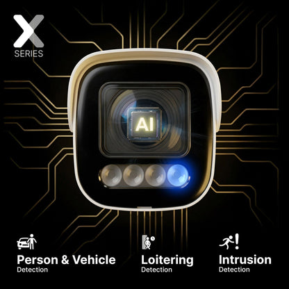 Lorex Connect X5 4K PoE Bullet Camera with AI Color Night Vision - White/Black