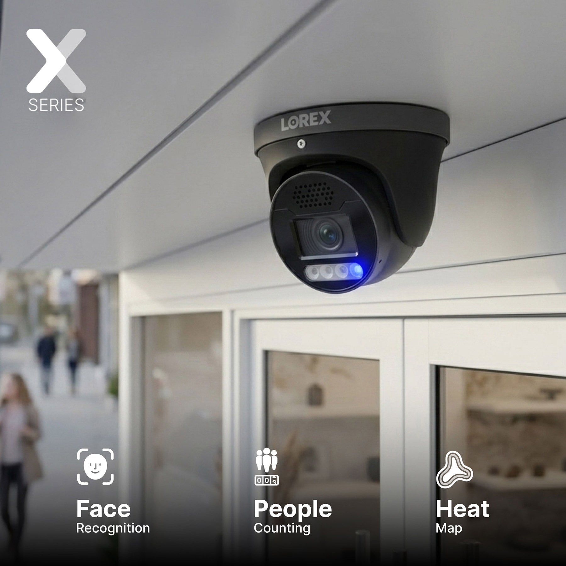Lorex Connect X Series 4K 16-Channel Wired NVR System with X5 Turret Security Cameras - 4TB