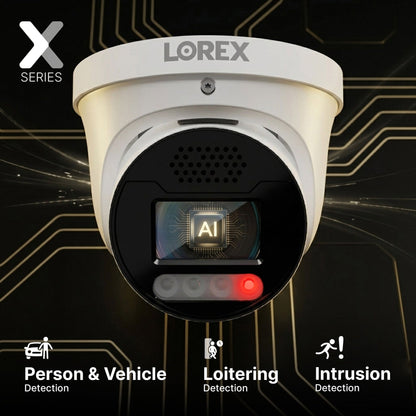 Lorex Connect X Series 4K 16-Channel Wired NVR System with X5 Turret Security Cameras - 4TB