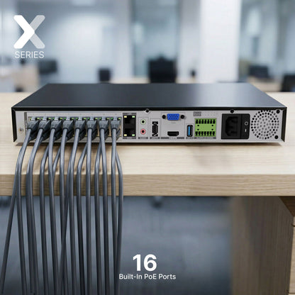Lorex Connect X Series 4K 32-Channel Wired NVR System with X3 Bullet Security Cameras - 8TB