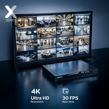 Lorex Connect X Series 4K 32-Channel Wired NVR System with X5 Turret Security Cameras - 8TB