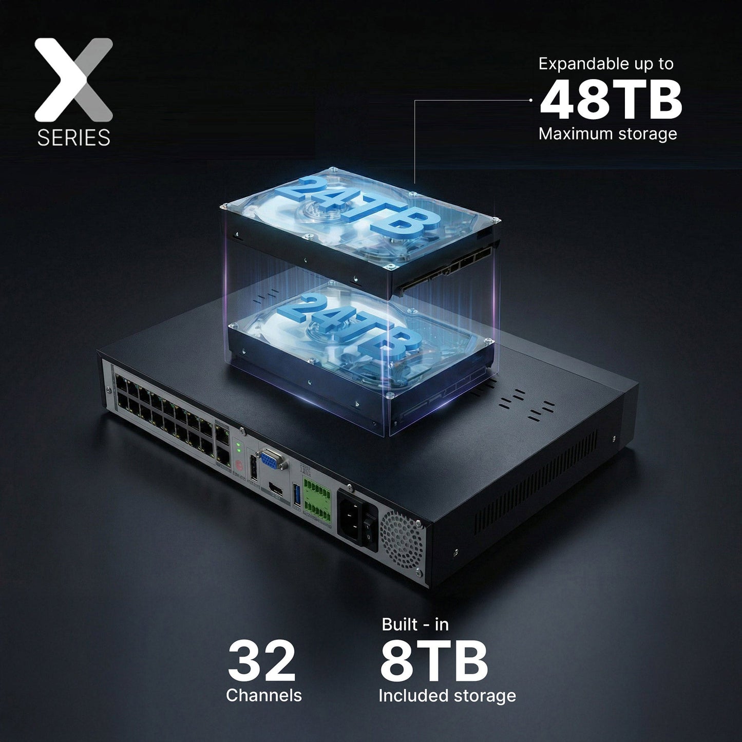 Lorex Connect XC 4K 32-Channel Commercial NVR - 8TB