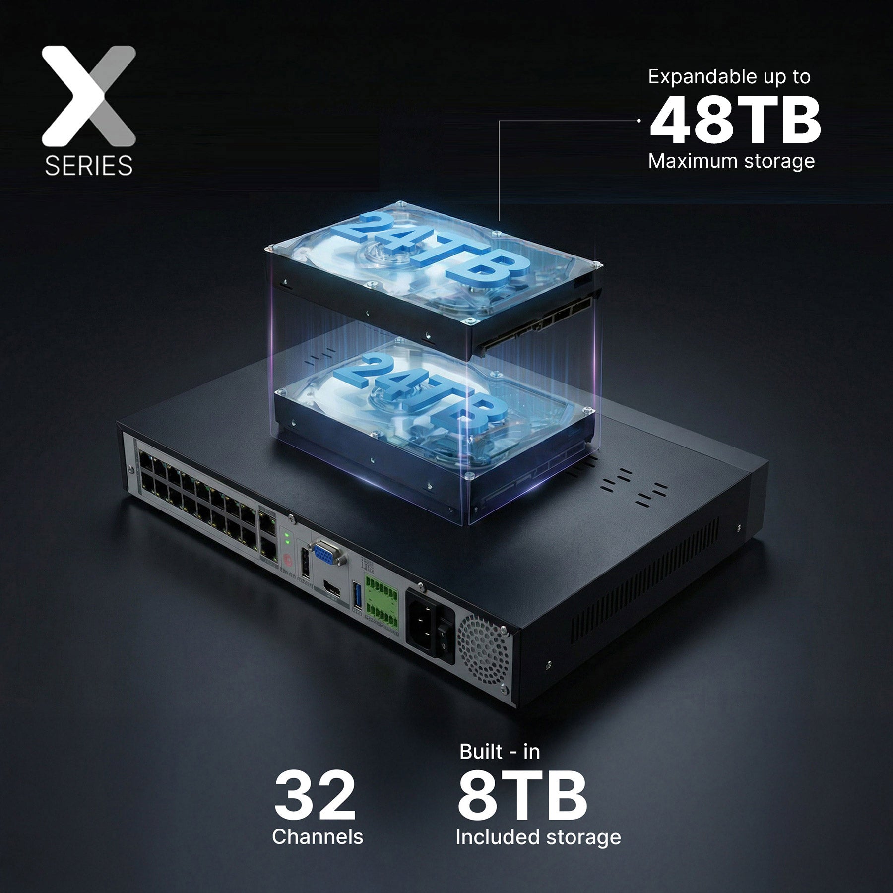 Lorex Connect XC 4K 32-Channel Commercial NVR - 8TB