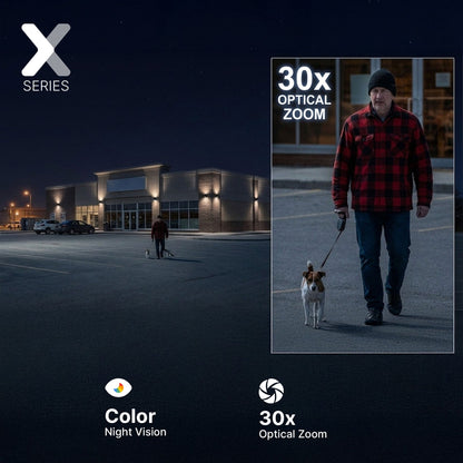 Lorex Connect X Series 4K PTZ PoE Camera with 30× Optical Zoom